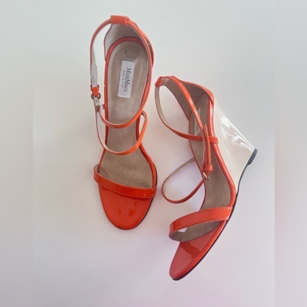Max Mara Orange Wesge Sandals Size 38